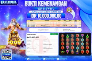 BUKTI WITHDRAW GTATOGEL KEMENANGAN JACKPOT DI SLOT GATES OF OLYMPUS 1000